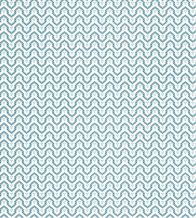 Wynford Wallpaper - Navy on White - AT23146 - Anna French
