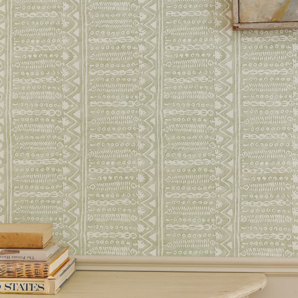 Abingdon Wallpaper - Sage - Blithfield - 694-01 - Premier Wallcovering
