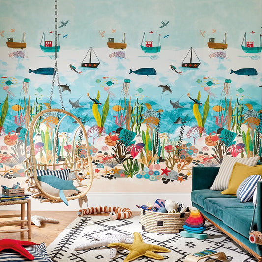 Above and Below Wallpaper - Marine Life - HLTF112648 - Harlequin - Premier Wallcovering