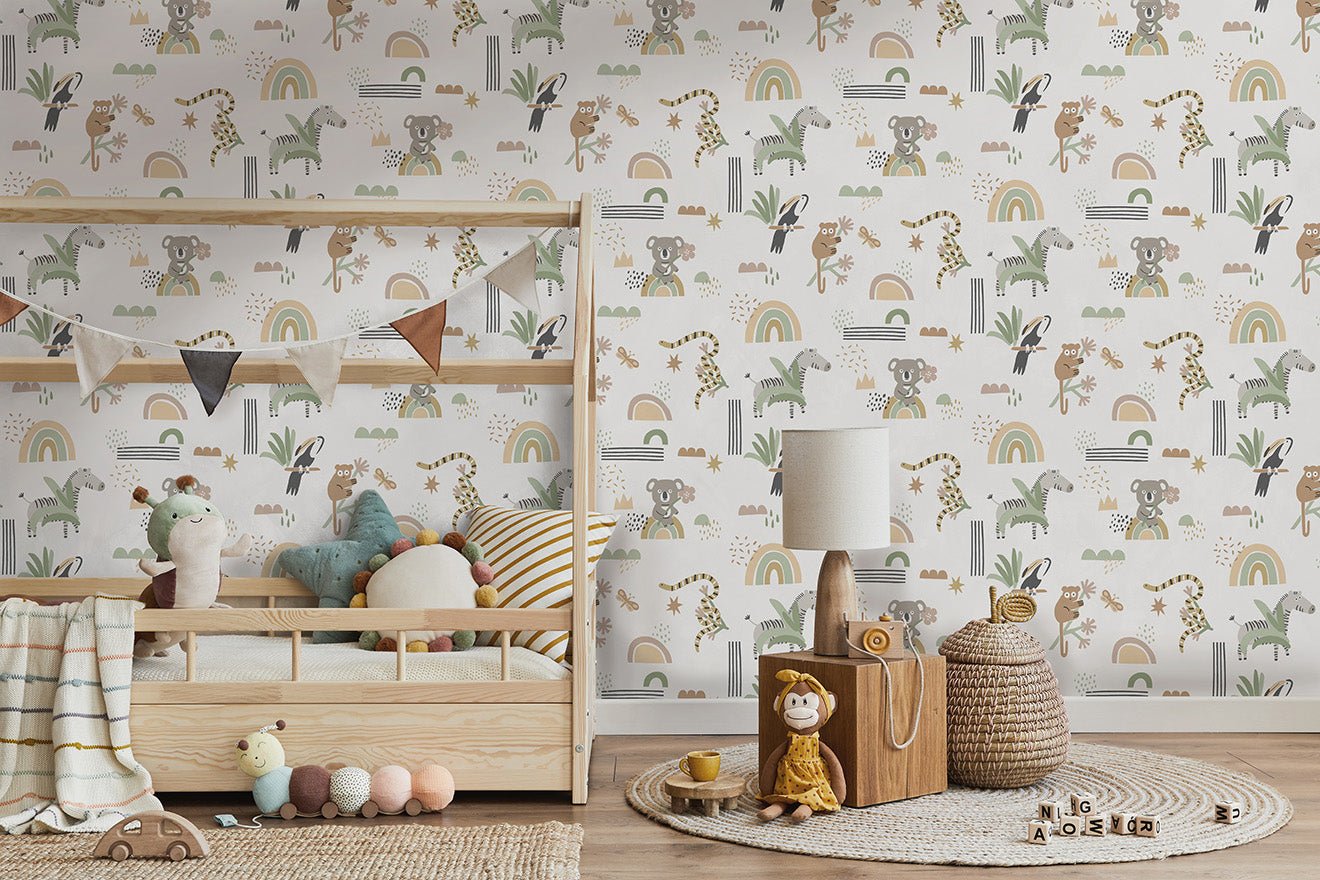 Abstract Animals Wallpaper - Sage/Beige - Holden Décor - 13351 - Premier Wallcovering