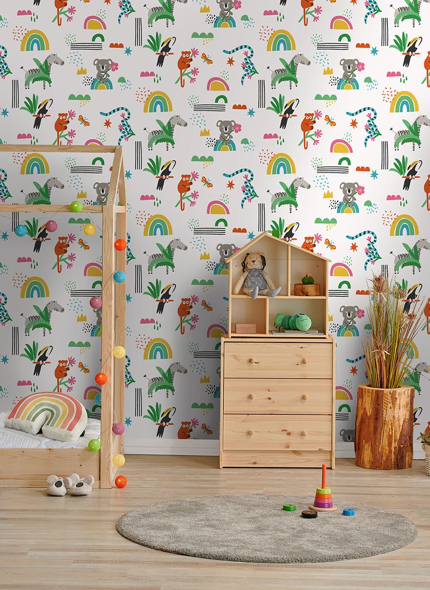 Abstract Animals Wallpaper - Multi - Holden Décor - 13350 - Premier Wallcovering