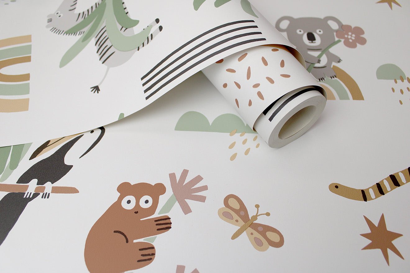 Abstract Animals Wallpaper - Sage/Beige - Holden Décor - 13351 - Premier Wallcovering