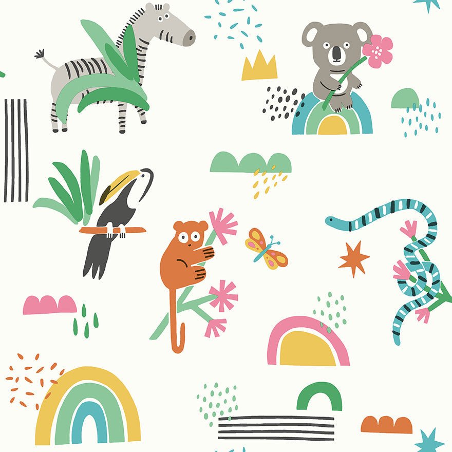 Abstract Animals Wallpaper - Multi - Holden Décor - 13350 - Premier Wallcovering