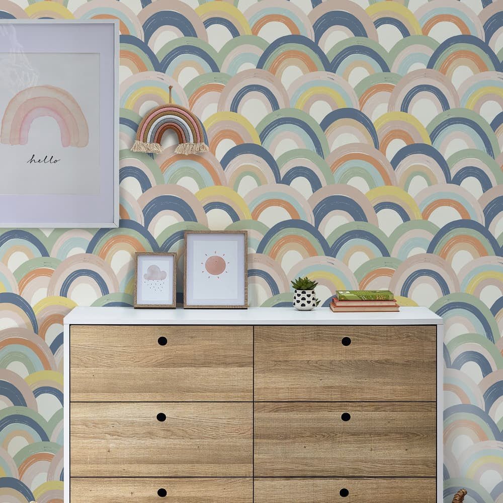 Abstract Rainbow Wallpaper - Pastel - Next - 122392 - Premier Wallcovering