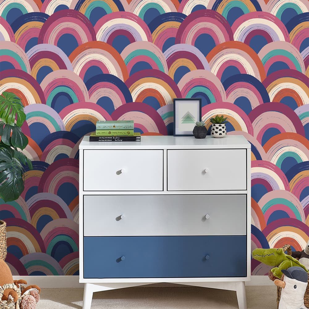 Abstract Rainbow Wallpaper - Brights - Next - 122391 - Premier Wallcovering