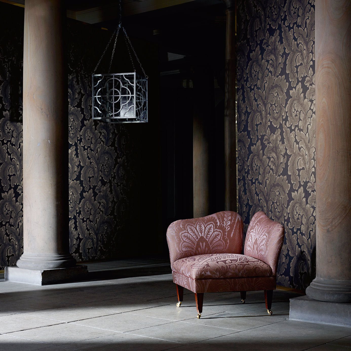 Acantha Wallpaper - Ink - ZPHA312620 - Zoffany - Premier Wallcovering
