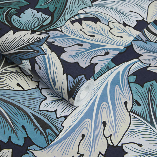 Acanthus Wallpaper - Blue & Midnight - House of Hackney - 1 - WA - ACA - DI - B&M - XXX - Premier Wallcovering