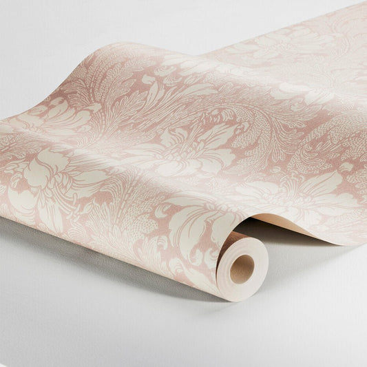 Acanthus Wallpaper - Pink/ Beige - Boråstapeter - 2009 - Premier Wallcovering