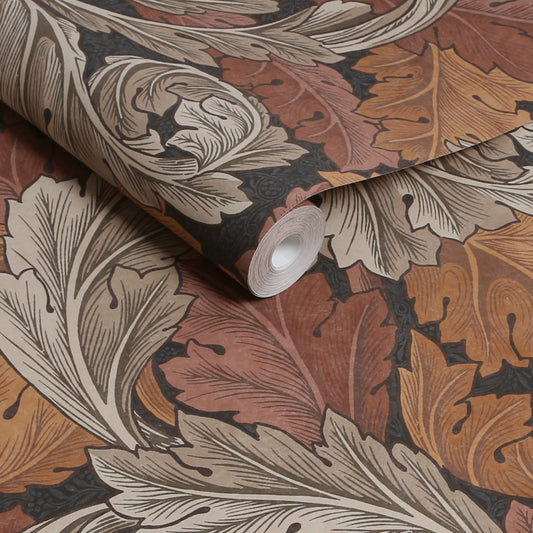 Acanthus Wallpaper - Burnt Orange - 124224 - William Morris AH - Premier Wallcovering