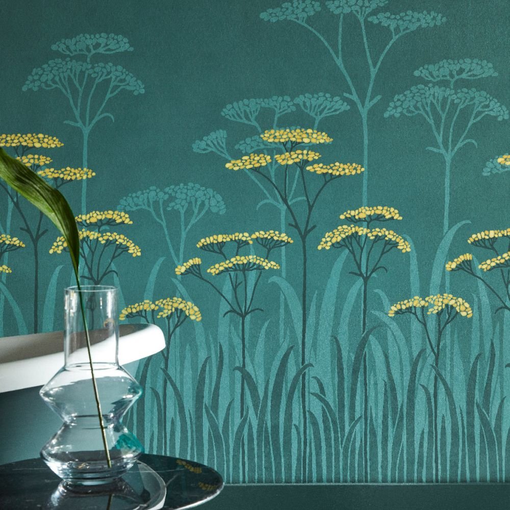 Achillea Wallpaper Mural - Aurora - Little Greene - 0245ACAUROR - Premier Wallcovering