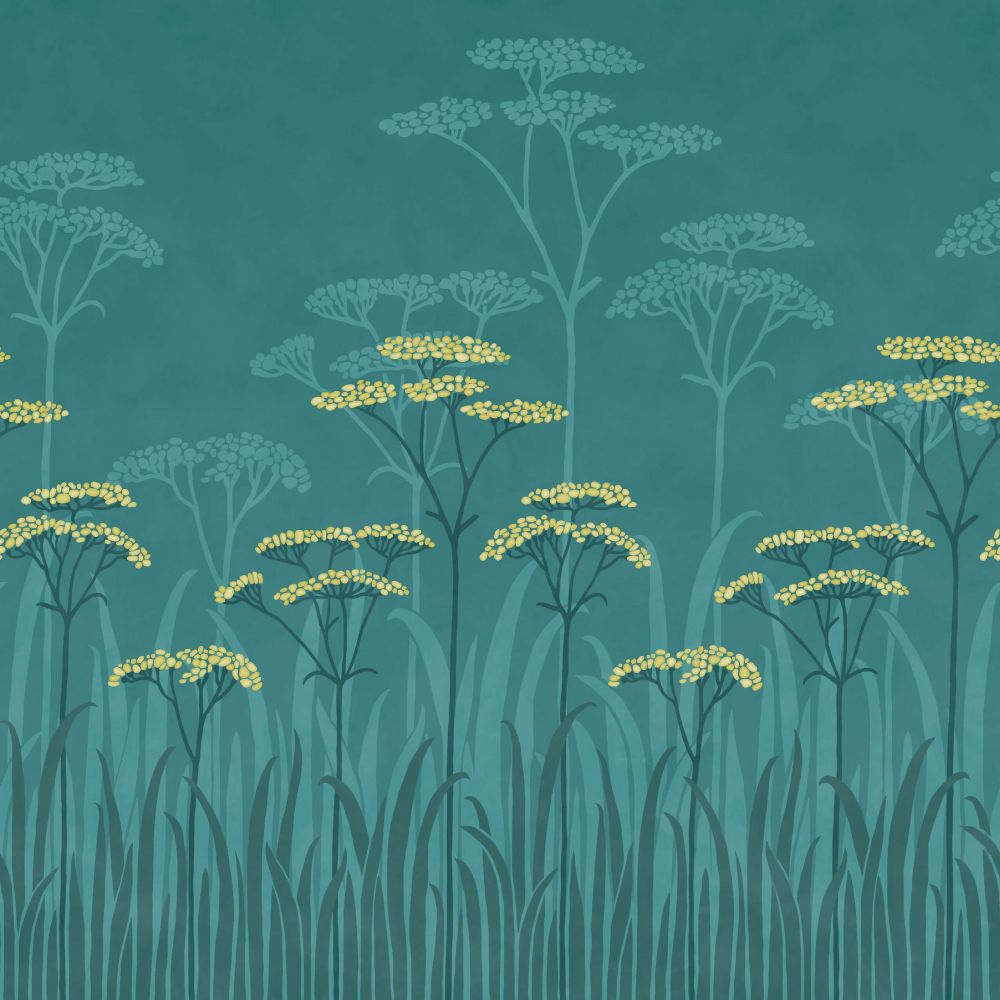 Achillea Wallpaper Mural - Aurora - Little Greene - 0245ACAUROR - Premier Wallcovering