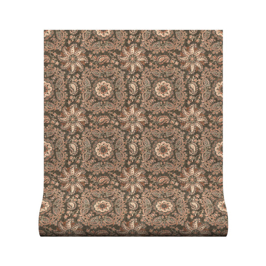 Adaline Wallpaper - Espresso - Warner House - Premier Wallcovering