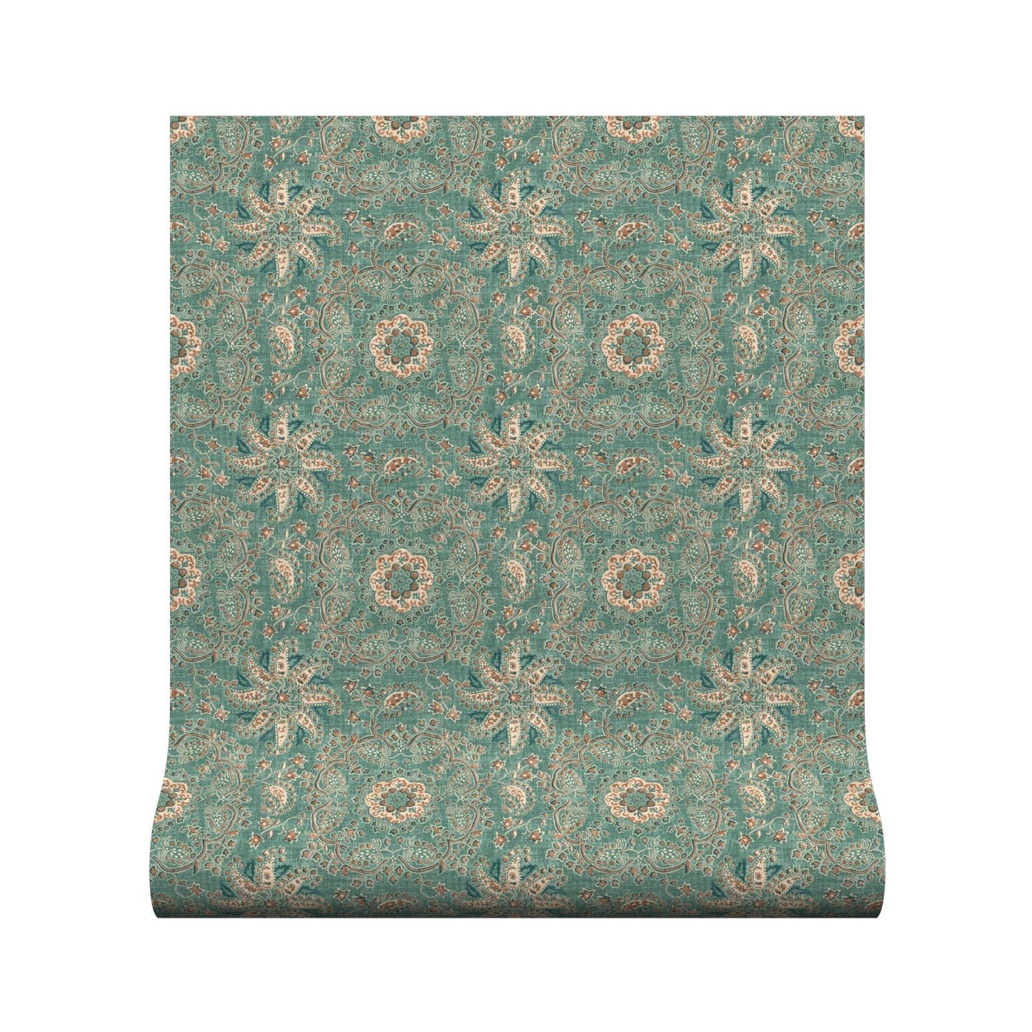 Adaline Wallpaper - Teal - Warner House - Premier Wallcovering