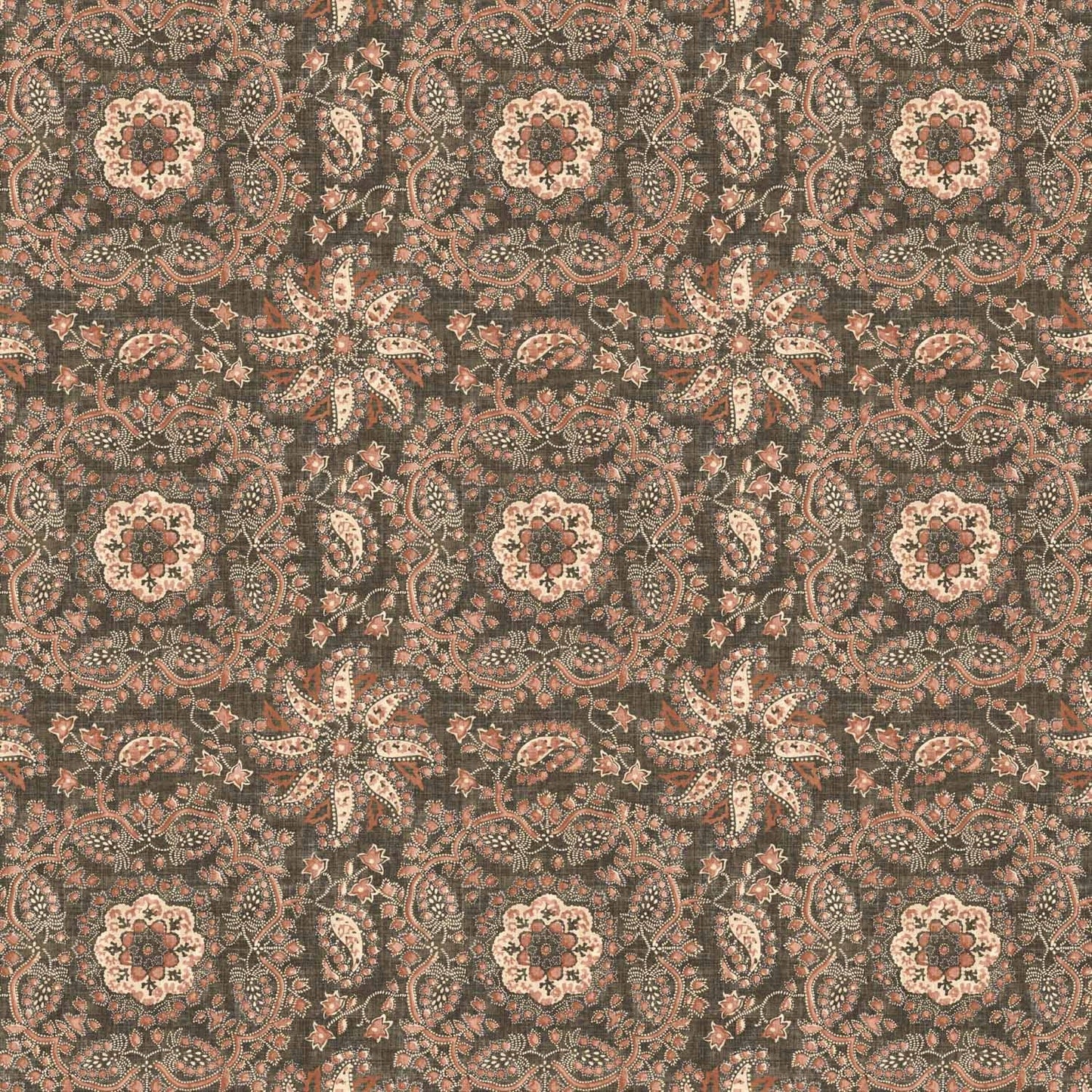 Adaline Wallpaper - Espresso - Warner House - Premier Wallcovering