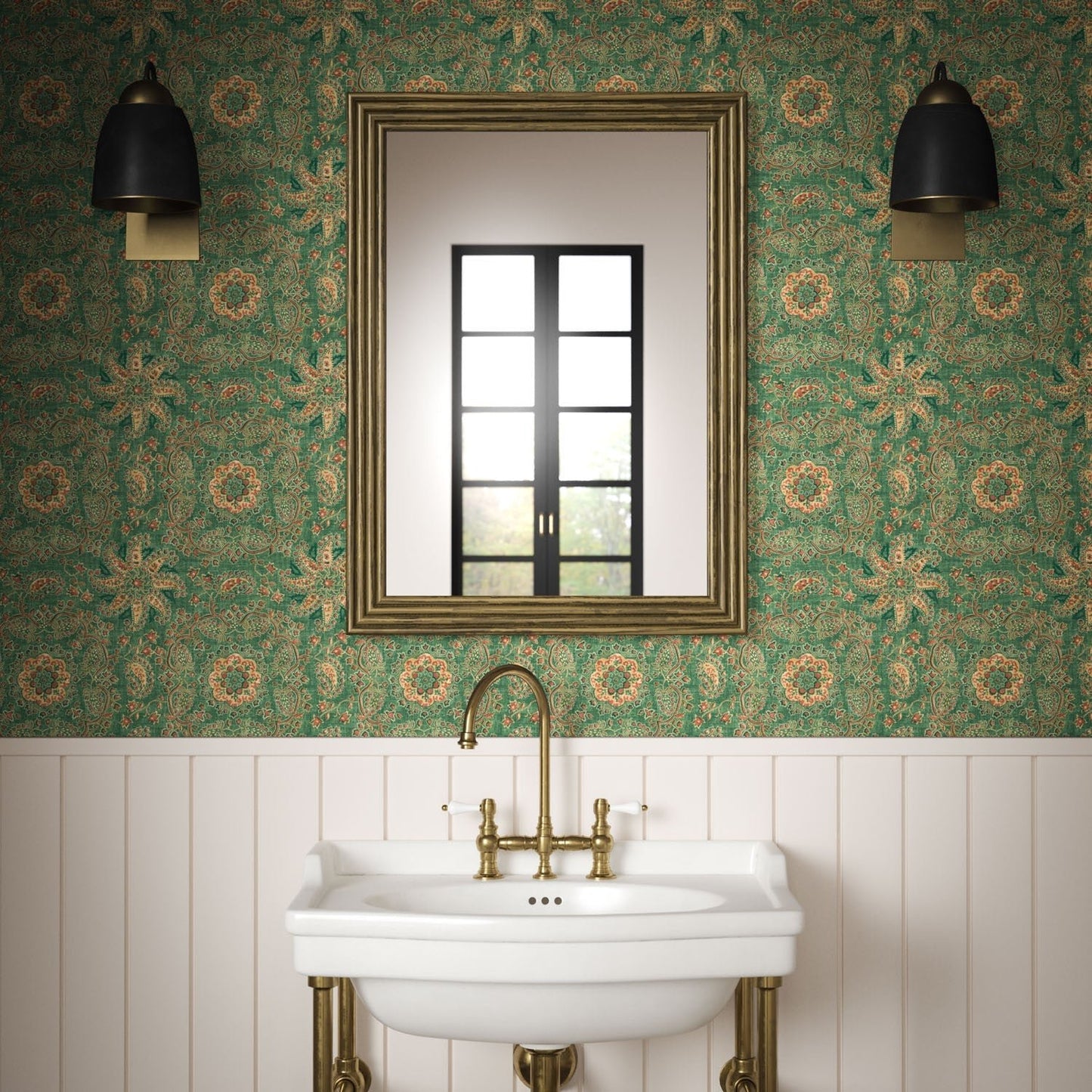 Adaline Wallpaper - Jade - Warner House - Premier Wallcovering