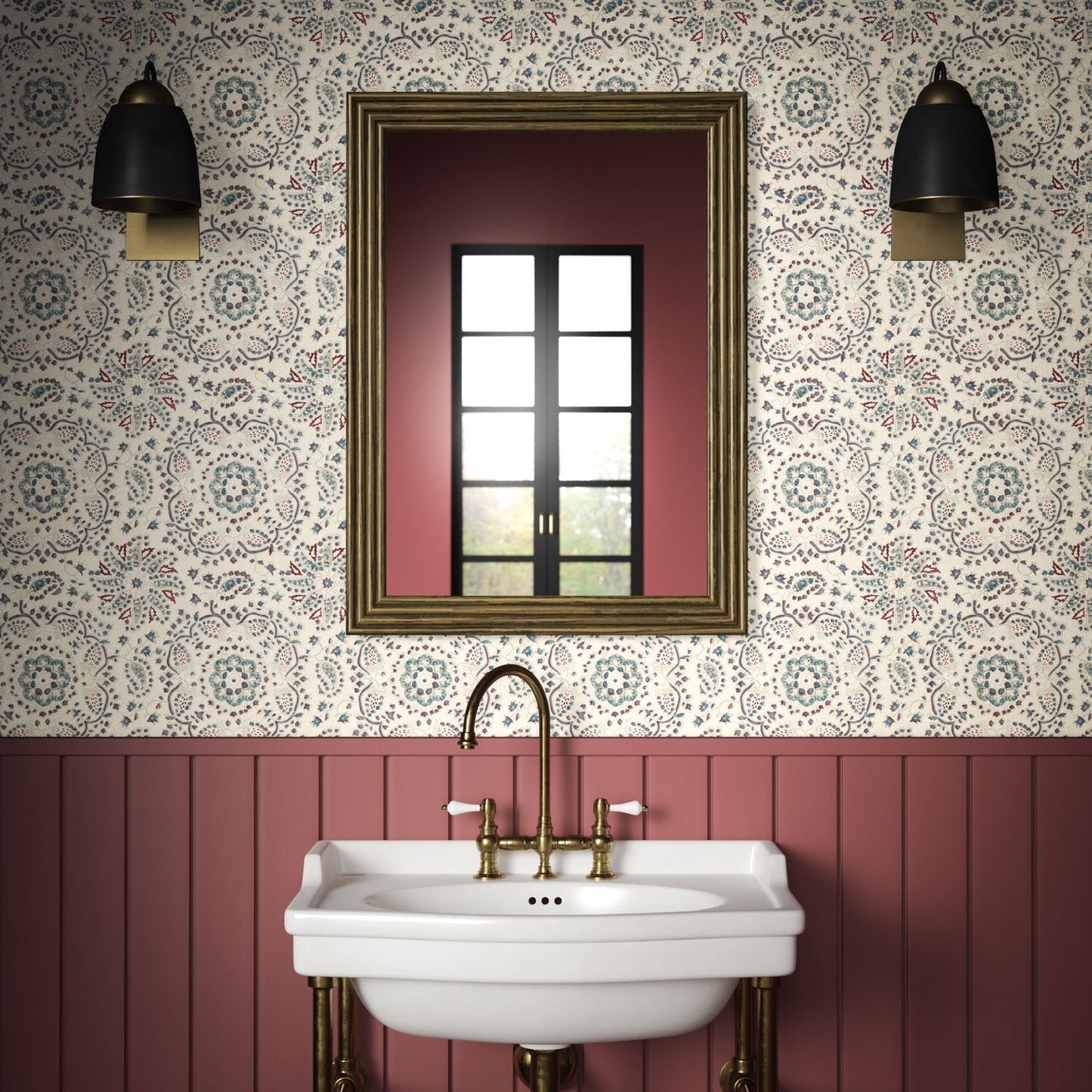 Adaline Wallpaper - Ivory - Warner House - Premier Wallcovering