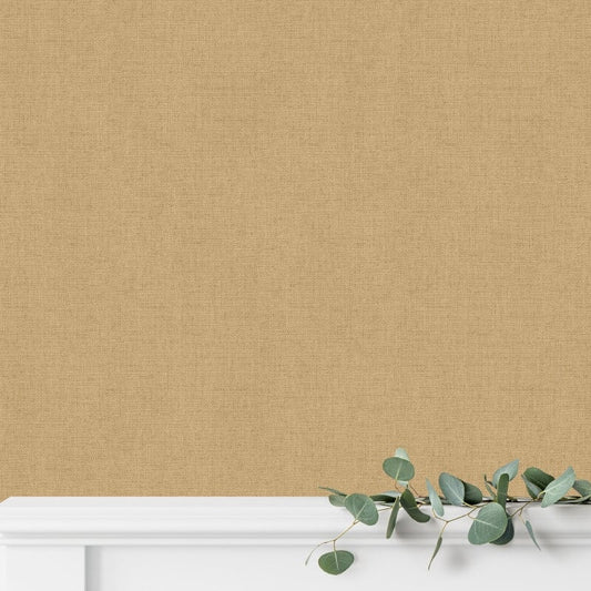 Adele Garrett Plain Texture Wallpaper - Mustard - Muriva - M55102 - Premier Wallcovering