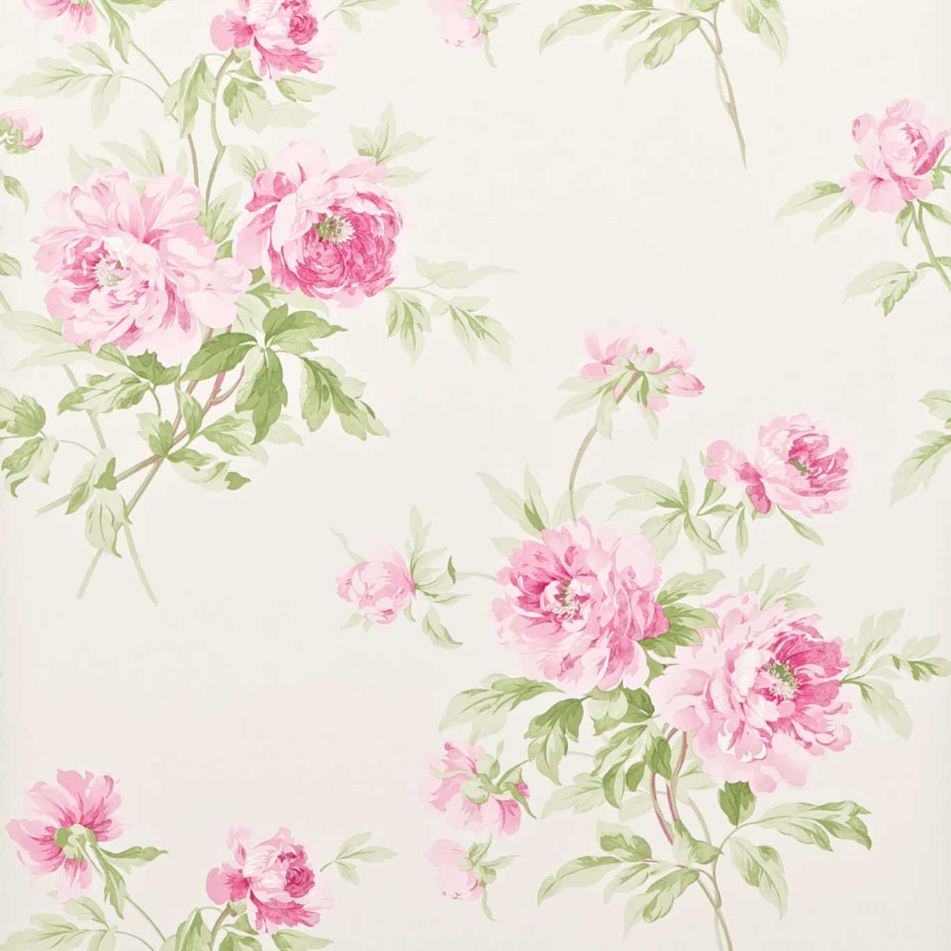 Adele Wallpaper - Raspberry/Ivory - DCAVAD104 - Sanderson - Premier Wallcovering