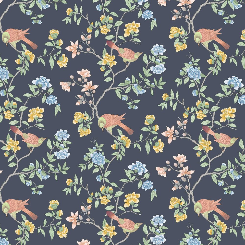 Aderyn Wallpaper - Hicks' Blue - Little Greene - 0267ADHICKS - Premier Wallcovering