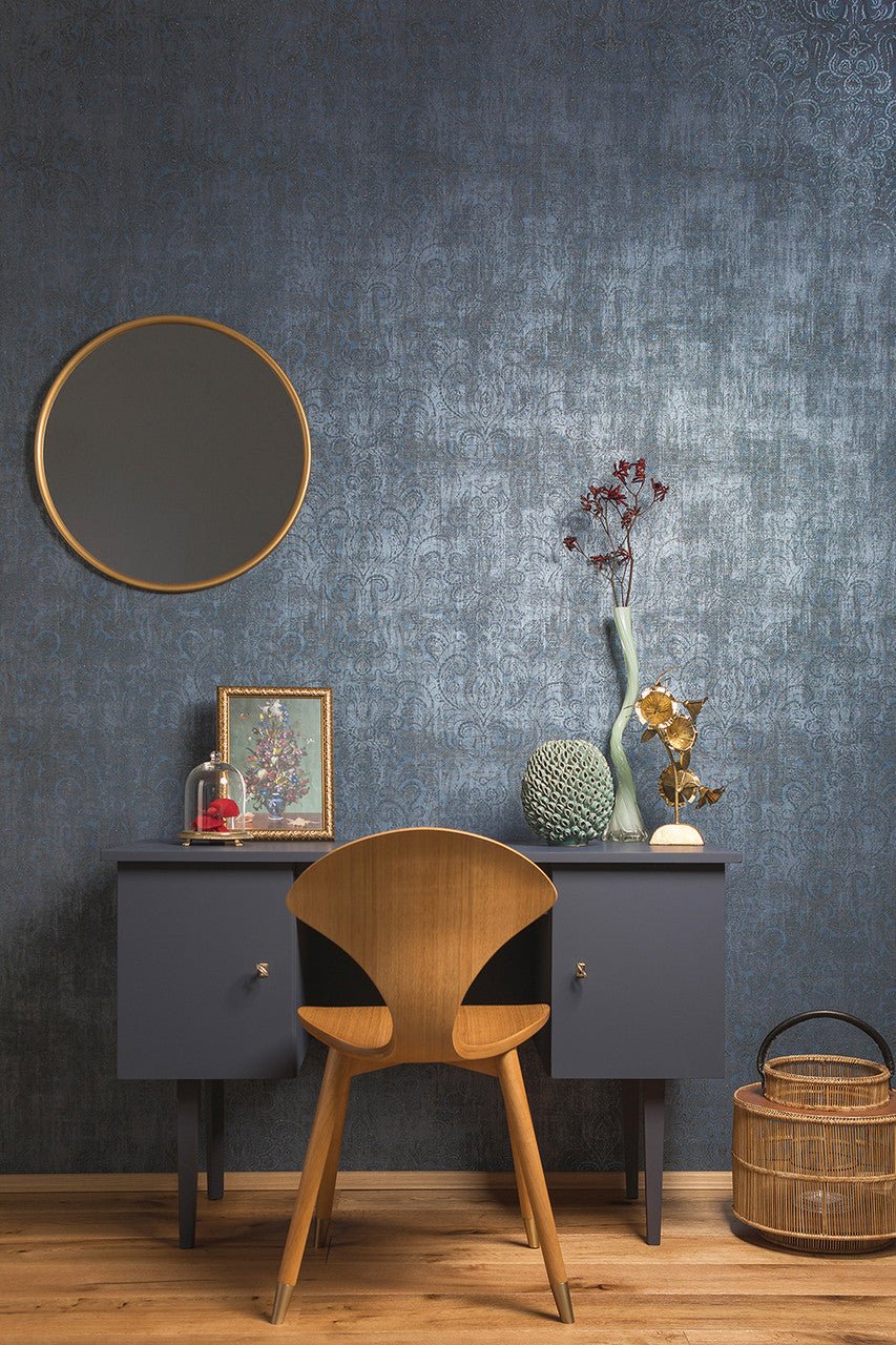 Adonea Aphrodite Wallpaper - Midnight Blue - Hohenberger - 81198 - Premier Wallcovering