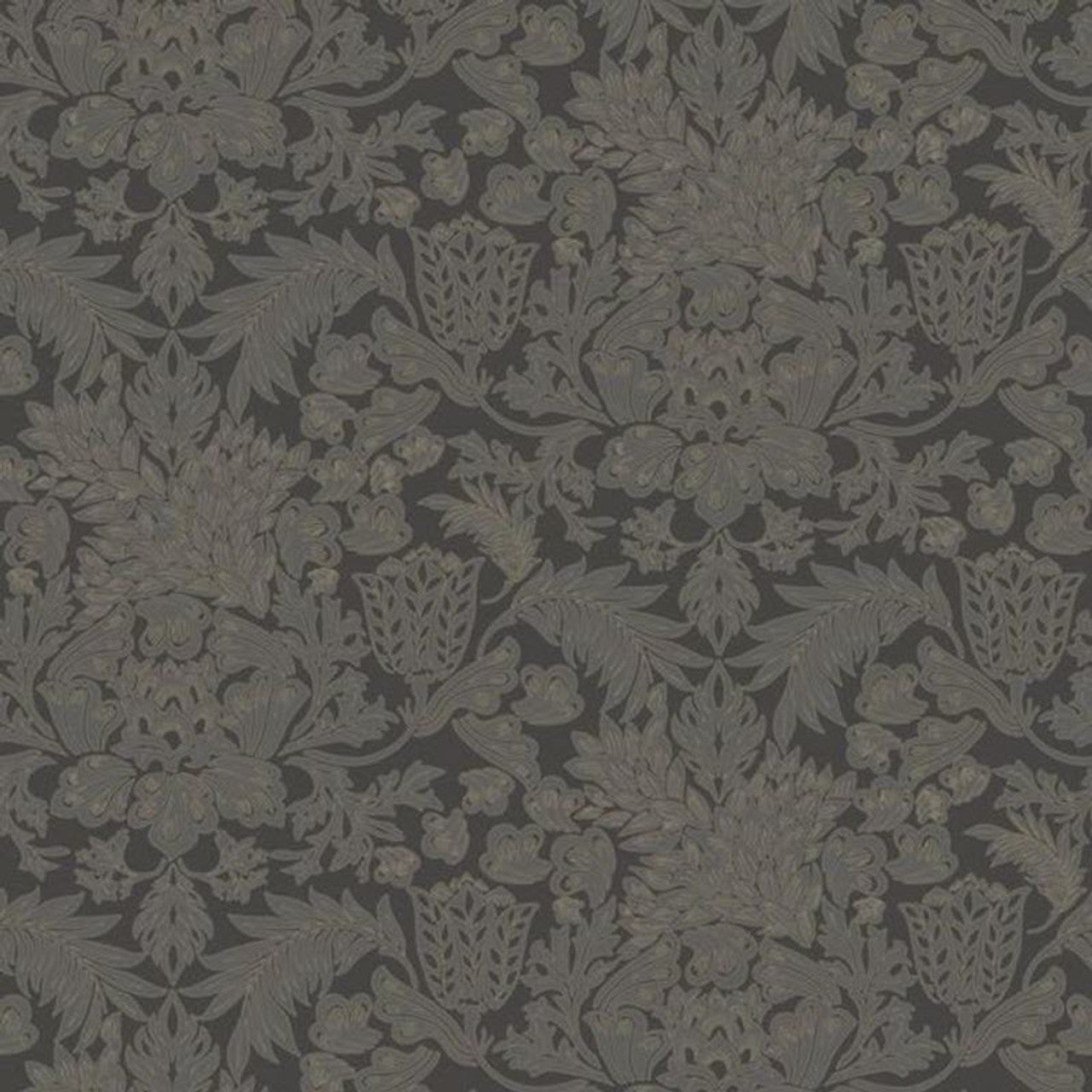 Adorn Five O'Clock Wallpaper - Noir Poivre - Casadeco - 85819482 - Premier Wallcovering
