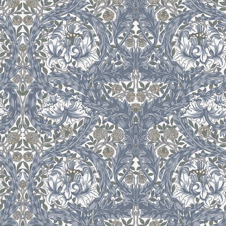 African Marigold Wallpaper - Blue - Midbec - 82024 - Premier Wallcovering