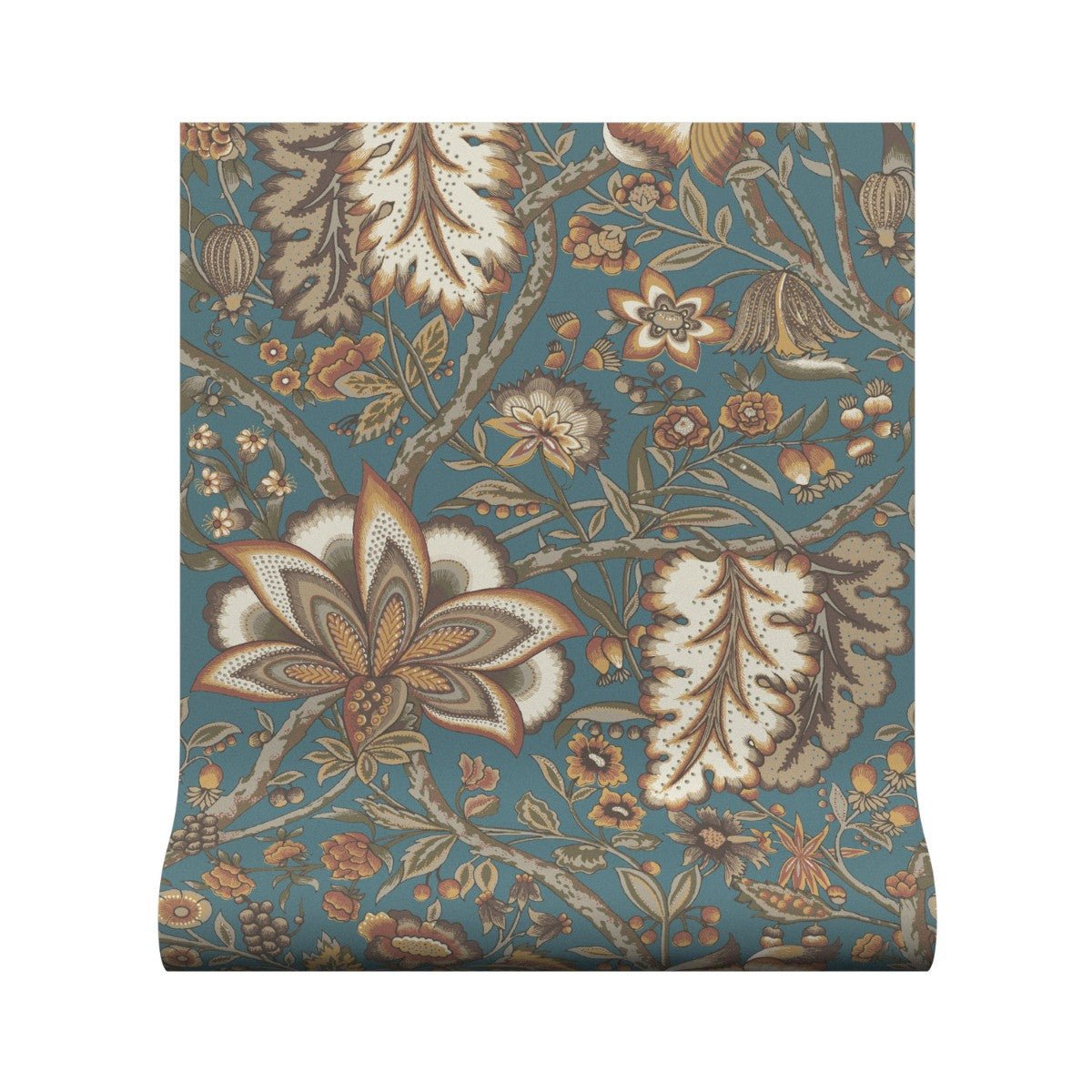 Afsana Wallpaper - Teal - Warner House - Premier Wallcovering
