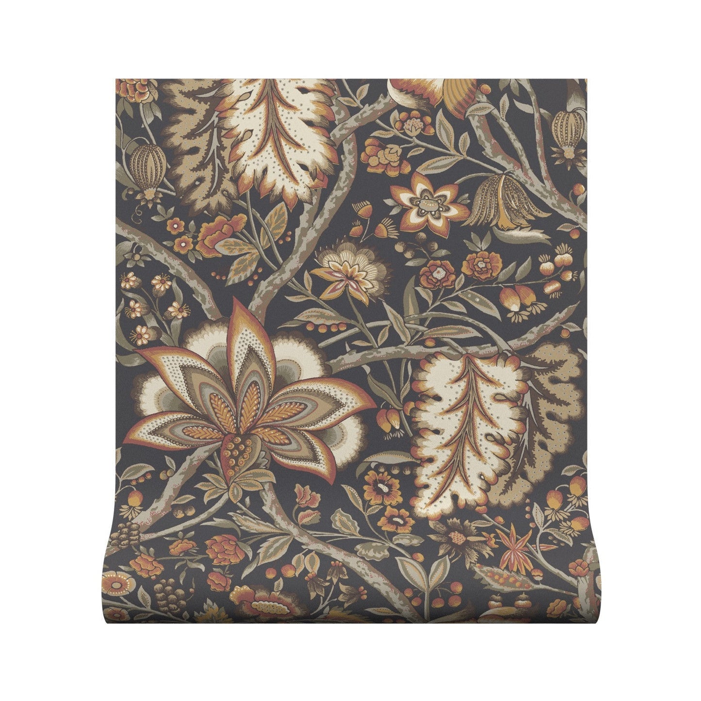 Afsana Wallpaper - Walnut - Warner House - Premier Wallcovering
