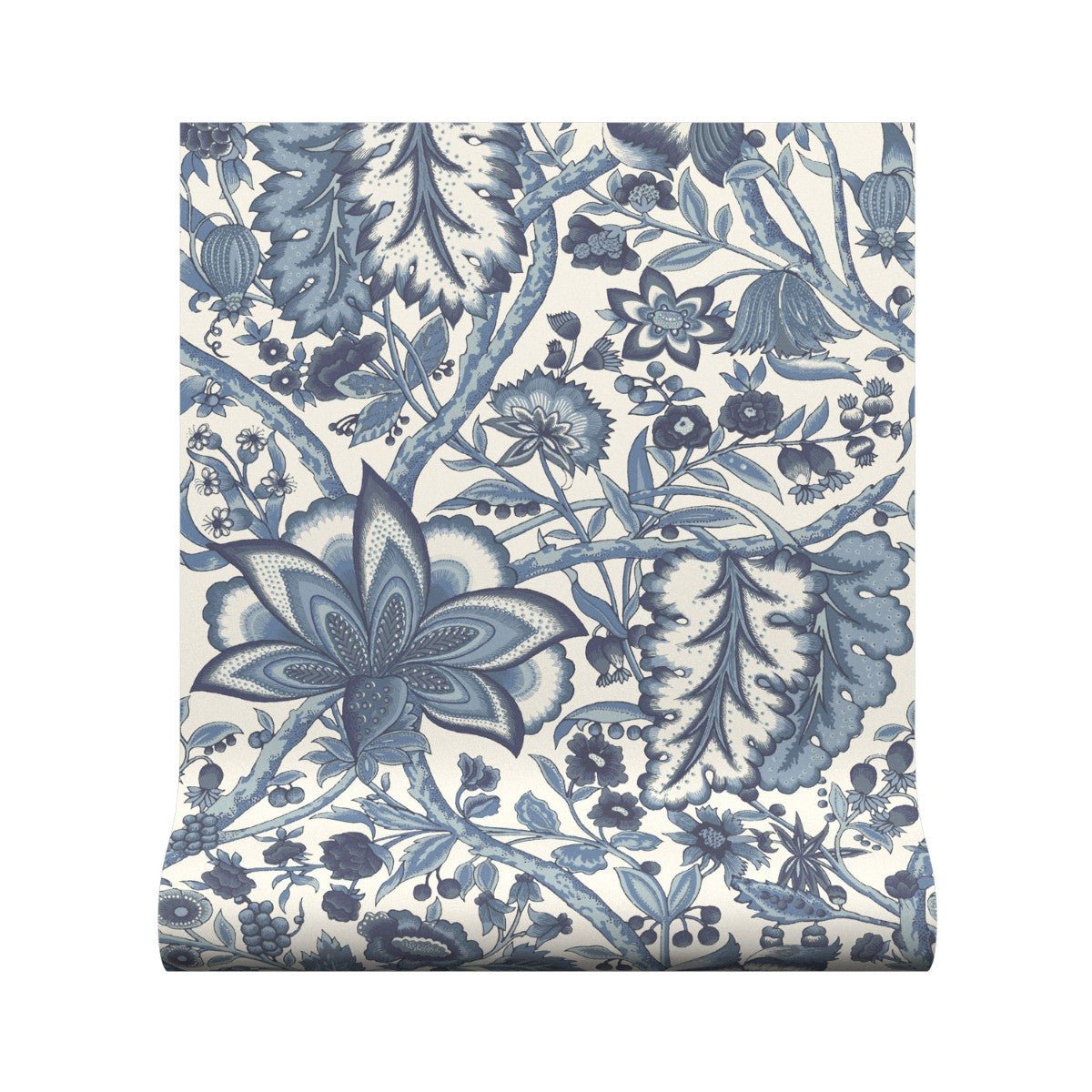 Afsana Wallpaper - China Blue - Warner House - Premier Wallcovering