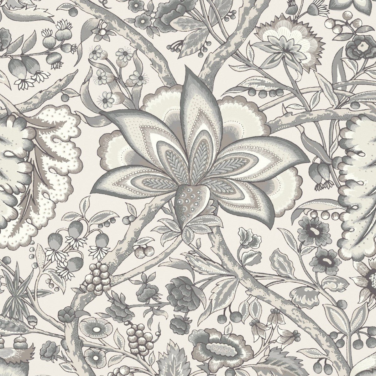 Afsana Wallpaper - Stone - Warner House - Premier Wallcovering