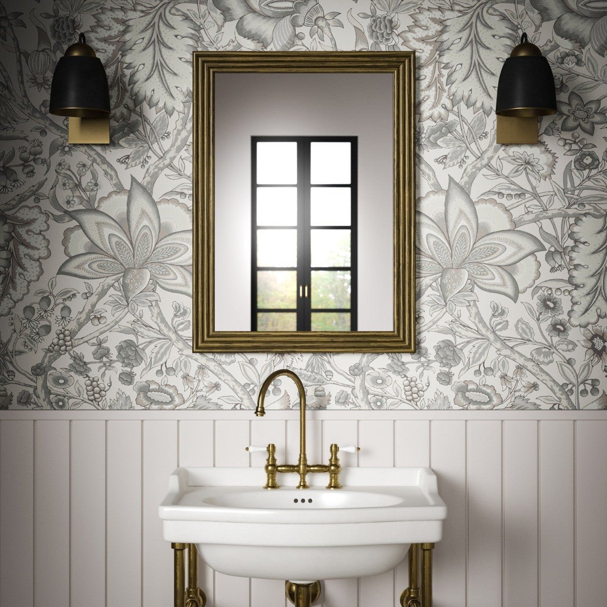 Afsana Wallpaper - Stone - Warner House - Premier Wallcovering