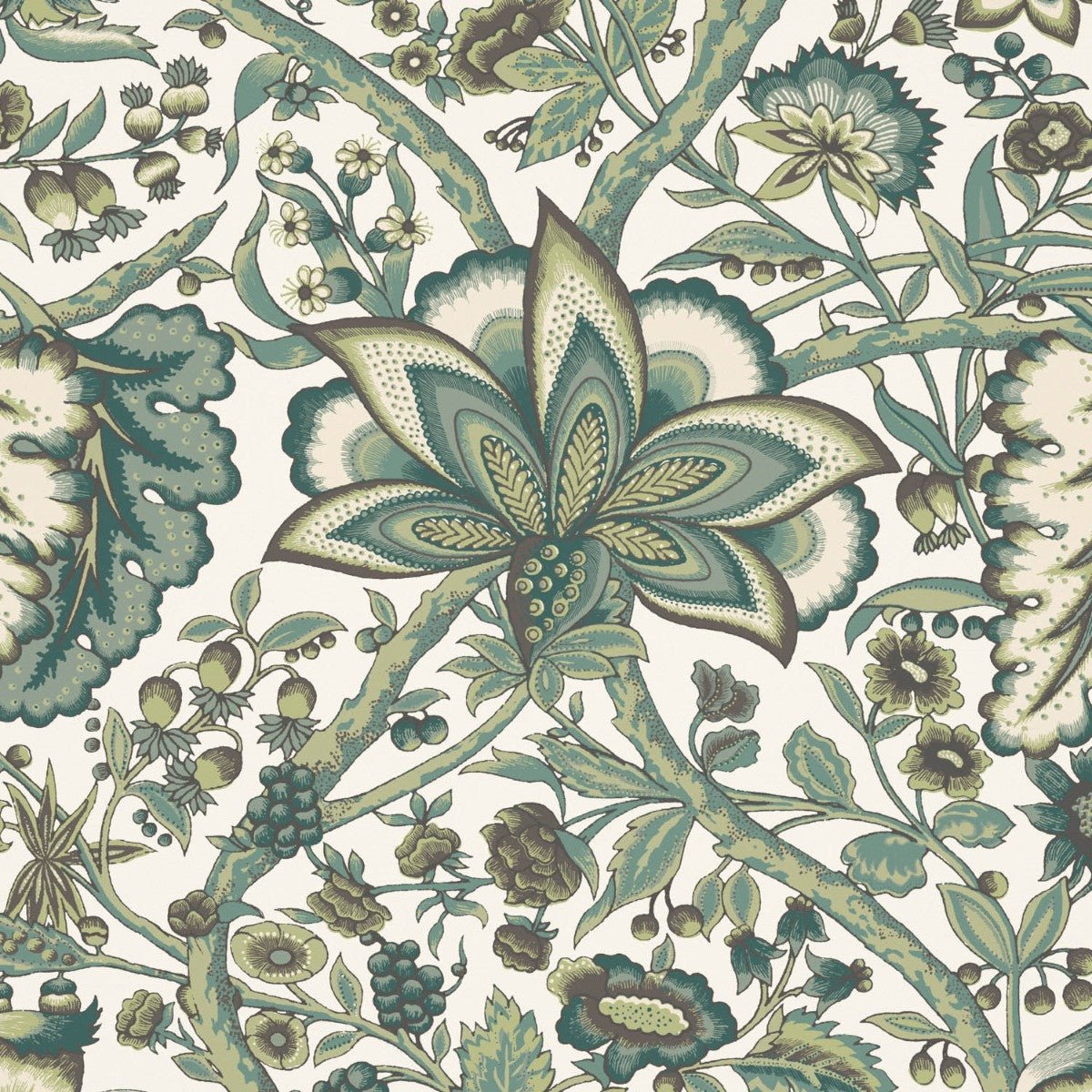 Afsana Wallpaper - Spruce - Warner House - Premier Wallcovering