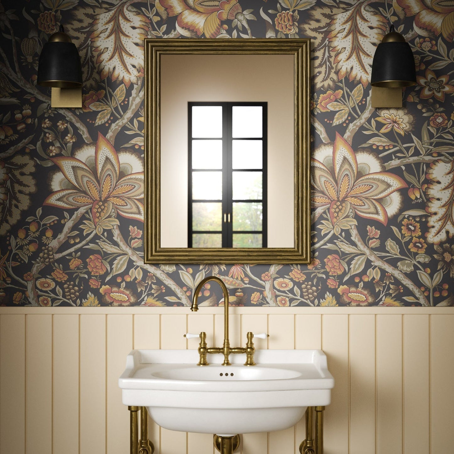 Afsana Wallpaper - Walnut - Warner House - Premier Wallcovering