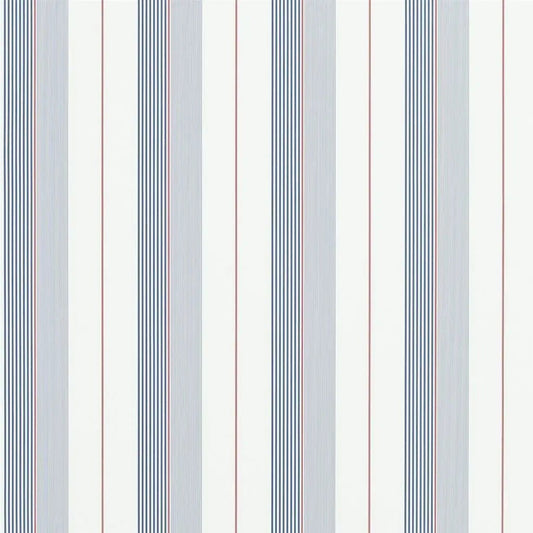 Aiden Stripe Wallpaper - Dark Blue/red/white - Ralph Lauren - PRL020/06 - Premier Wallcovering