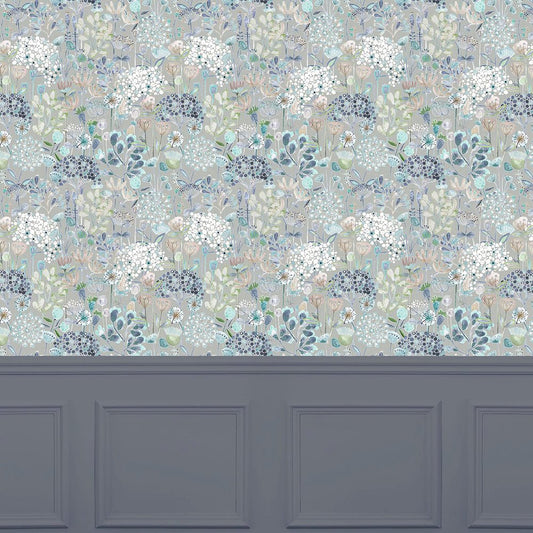 Ailsa Wallpaper - Cornflower - Voyage Maison - AILSA/WPO/COR - Premier Wallcovering