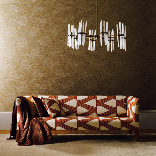 Akaishi Wallpaper - Gold - ZAKA312498 - Zoffany - Premier Wallcovering