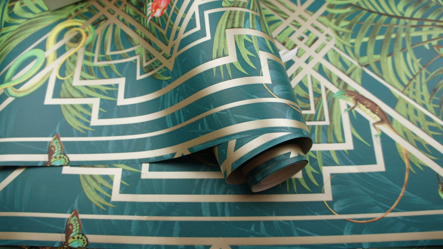 Akello Wallpaper - Turquoise - Holden Décor - 91460 - Premier Wallcovering