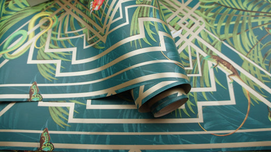 Akello Wallpaper - Turquoise - Holden Décor - 91460 - Premier Wallcovering