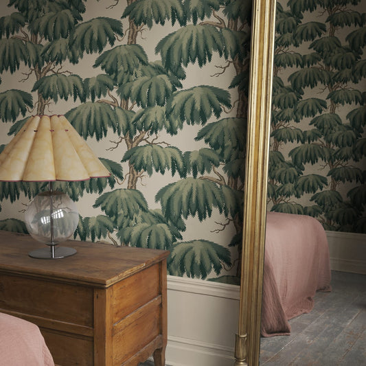 Alba Wallpaper - Emerald - Sandberg - S10662 - Premier Wallcovering