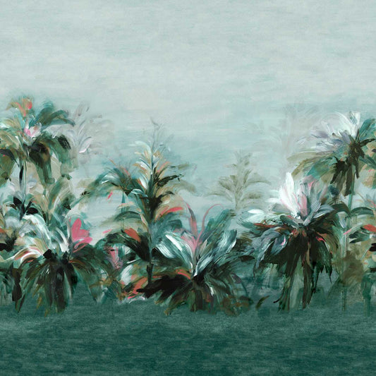 Alberi Wallpaper - Midnight/Linen Banner - Clarke & Clarke - W0176/01 - Premier Wallcovering