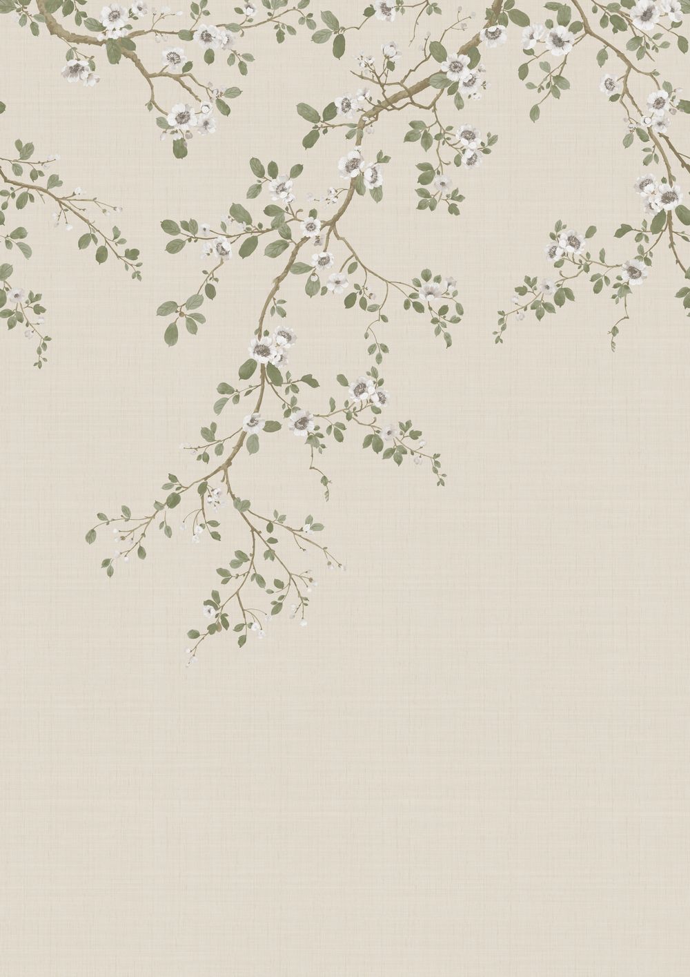 Alderbourne Mural Wallpaper - Pale Linen - Timothy Wilman - TW2501 - Premier Wallcovering