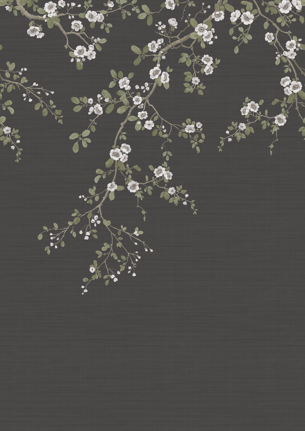 Alderbourne Mural Wallpaper - Soft Black - Timothy Wilman - TW2503 - Premier Wallcovering