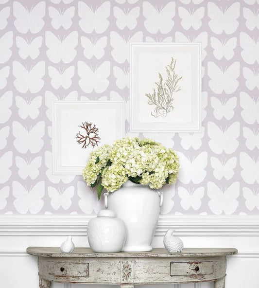 Aldora Wallpaper - Pearl on White - Thibaut - T11048 - Premier Wallcovering