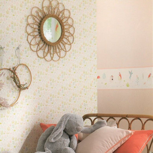 All Over Jungle Happy Dreams Wallpaper - Beige - Casadeco - 82731209 - Premier Wallcovering