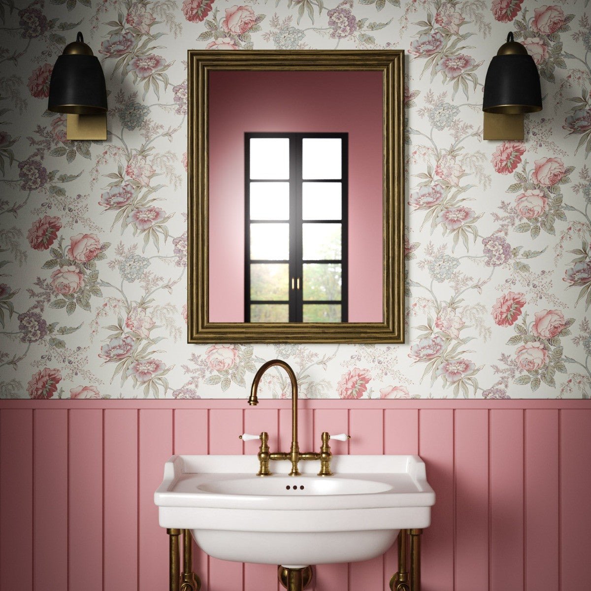 Allendale Wallpaper - Rose - Warner House - Premier Wallcovering
