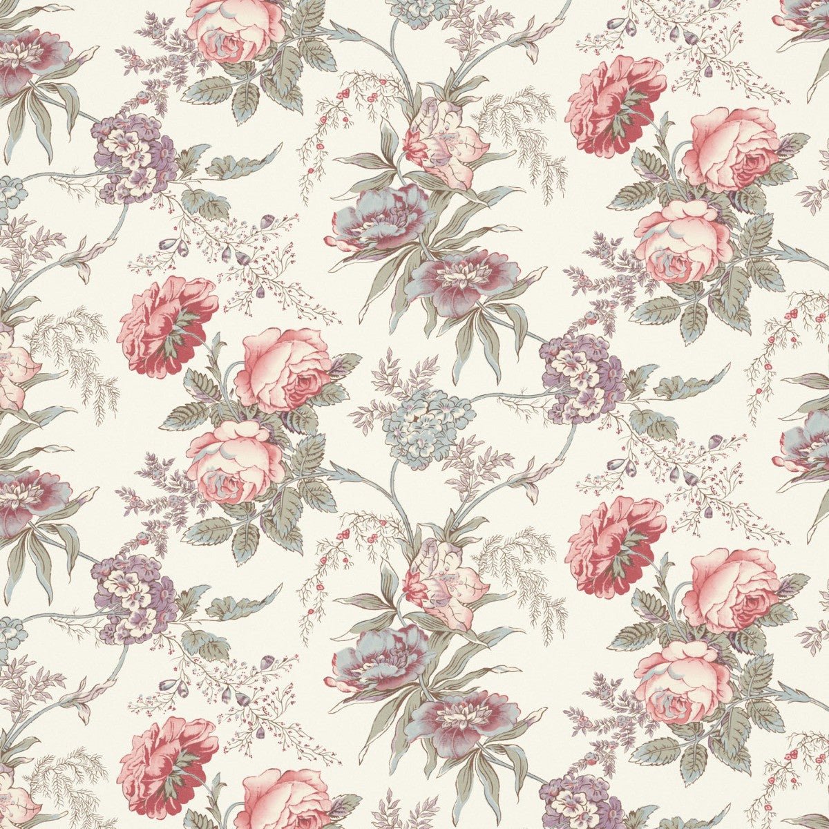Allendale Wallpaper - Rose - Warner House - Premier Wallcovering