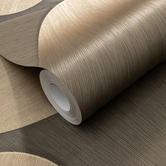 Allure Retro Geometric Metallic Wallpaper - Dark Gold - Erismann - 10423 - 15 - Premier Wallcovering