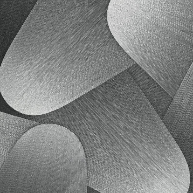 Allure Retro Geometric Metallic Wallpaper - Grey - Erismann - 10423 - 29 - Premier Wallcovering