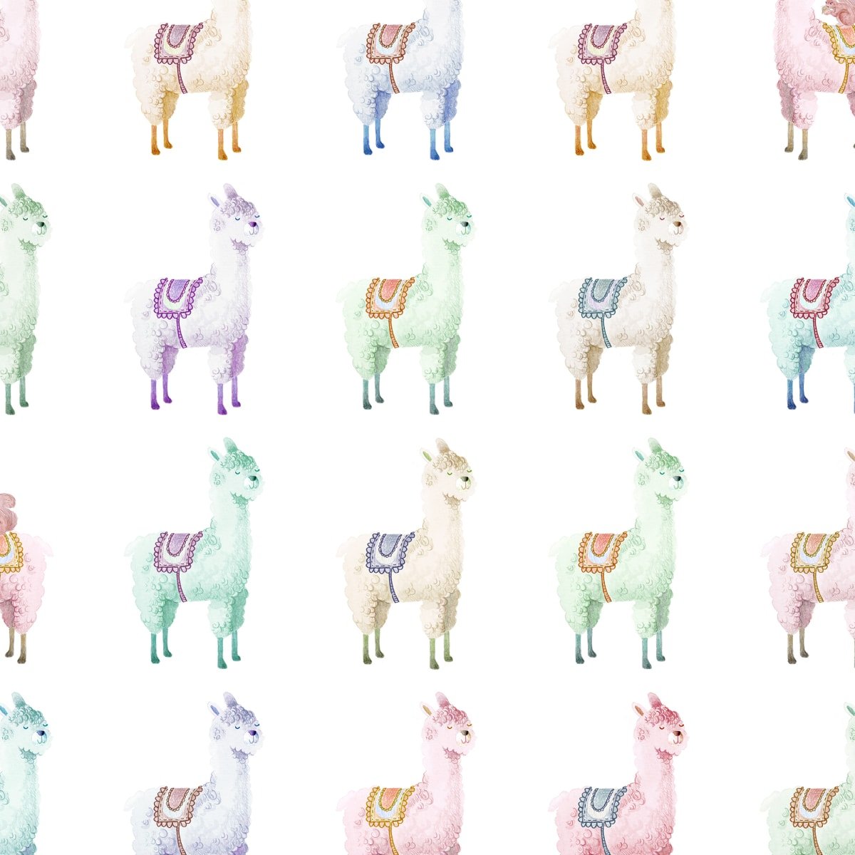 Alpaca Rebel Wallpaper - Rainbow - Rebel Walls - R18133 - Premier Wallcovering
