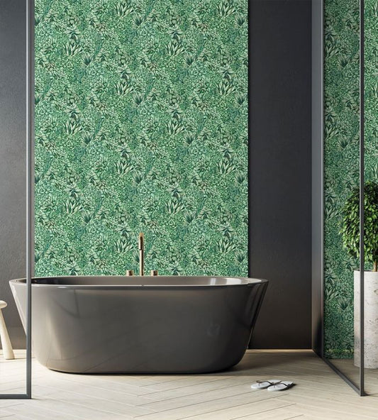 Alpine Landscape Wallpaper - Alpine Green - Brand McKenzie - BMTD001/02A - Premier Wallcovering